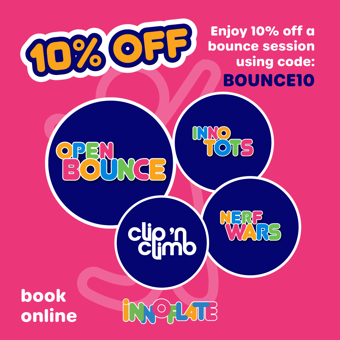 10% off selected bounce sessions this week at Innoflate Newport