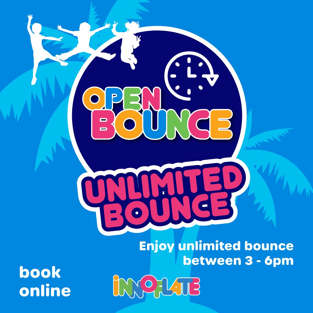 This week only, unlimited bouncing between 3-6pm at Innoflate. An epic summer deal!