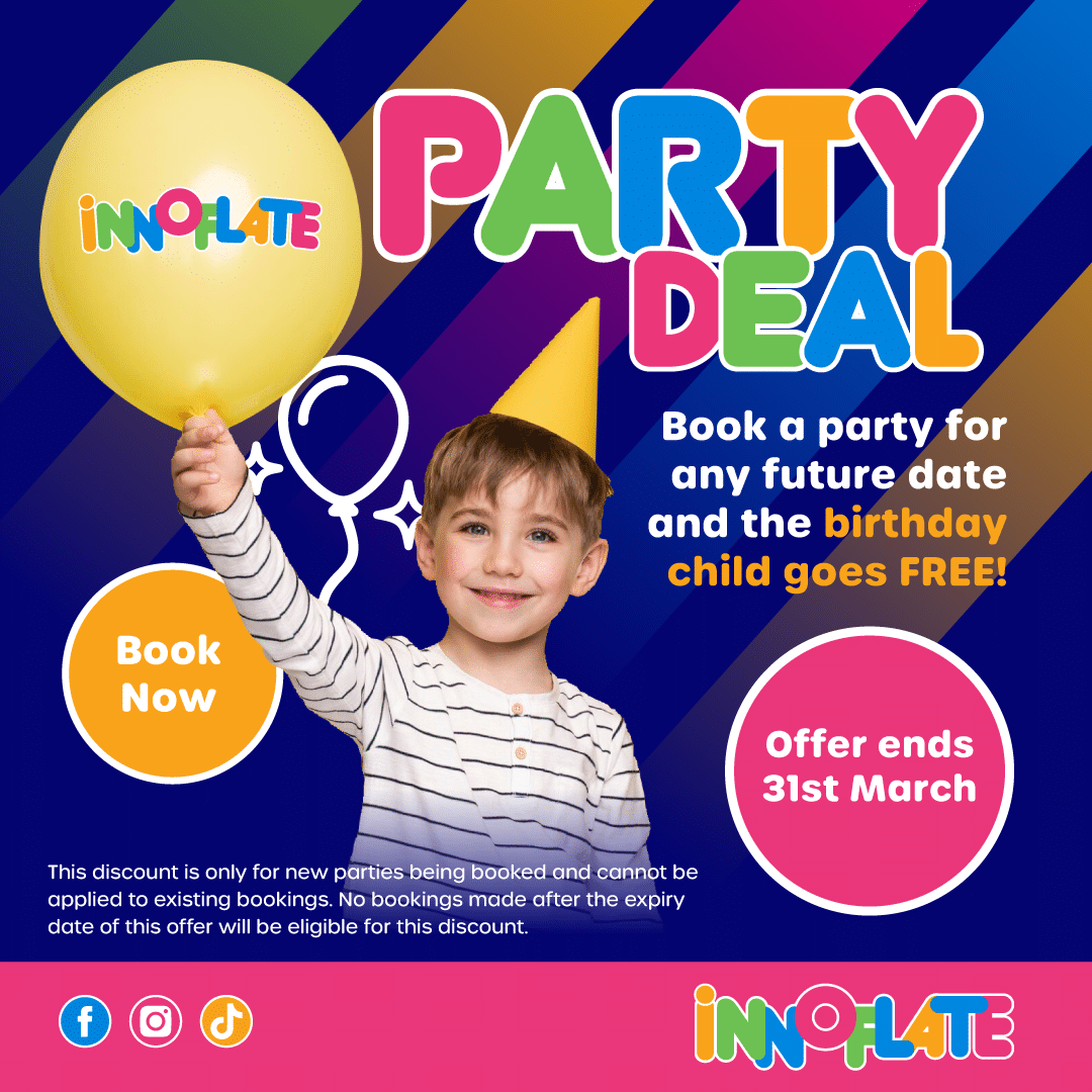 March deal - Birthday child goes FREE when party booked this month