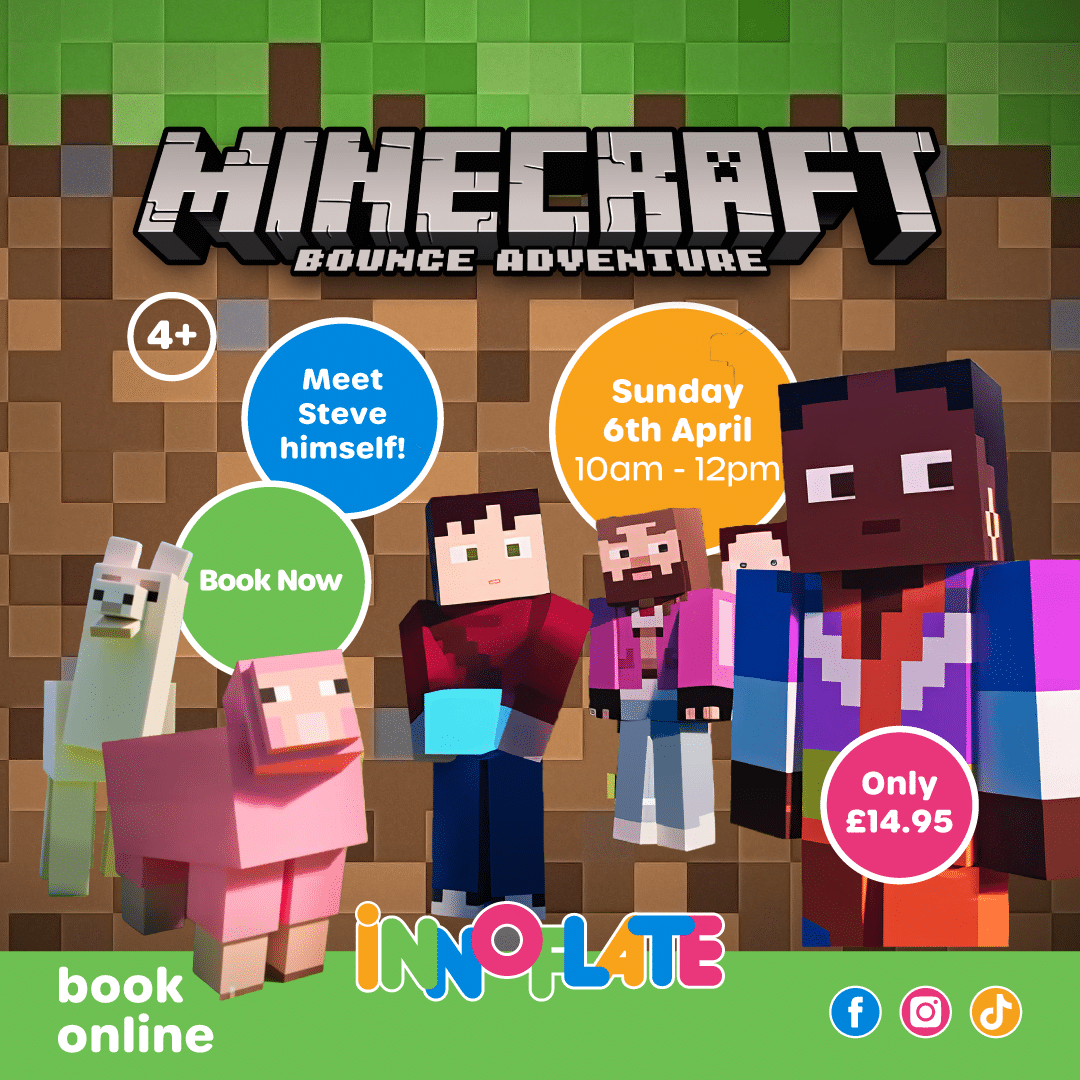 Minecraft Bounce Adventure at Innoflate - Sunday 6th April